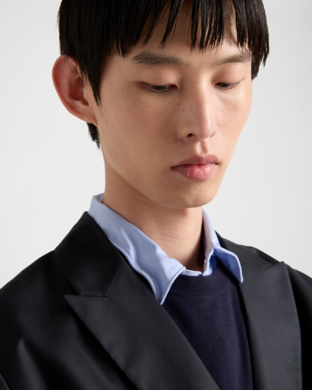 Prada Chaqueta De Seda De Botonadura Doble