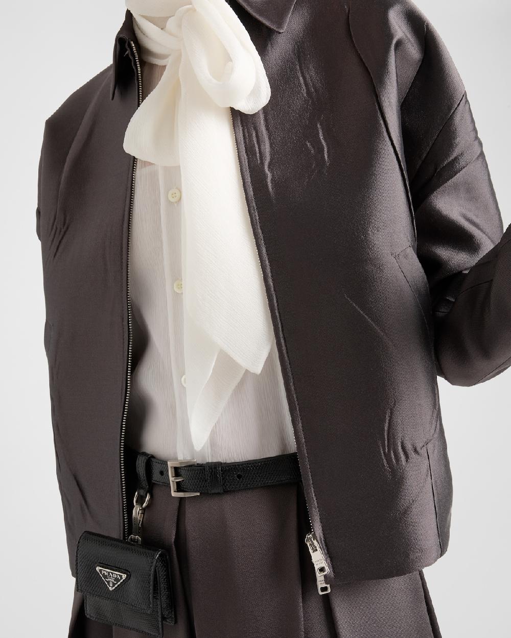 Prada Chaqueta De Seda Y Lana