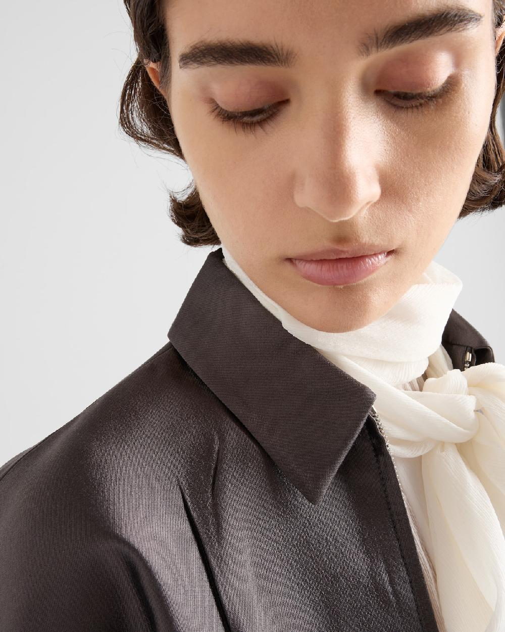 Prada Chaqueta De Seda Y Lana