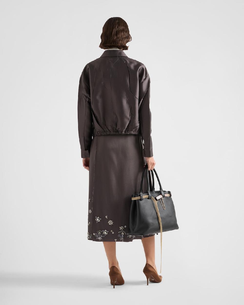 Prada Chaqueta De Seda Y Lana