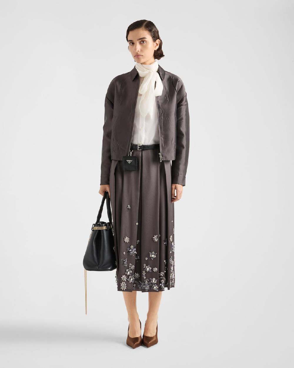 Prada Chaqueta de seda y lana