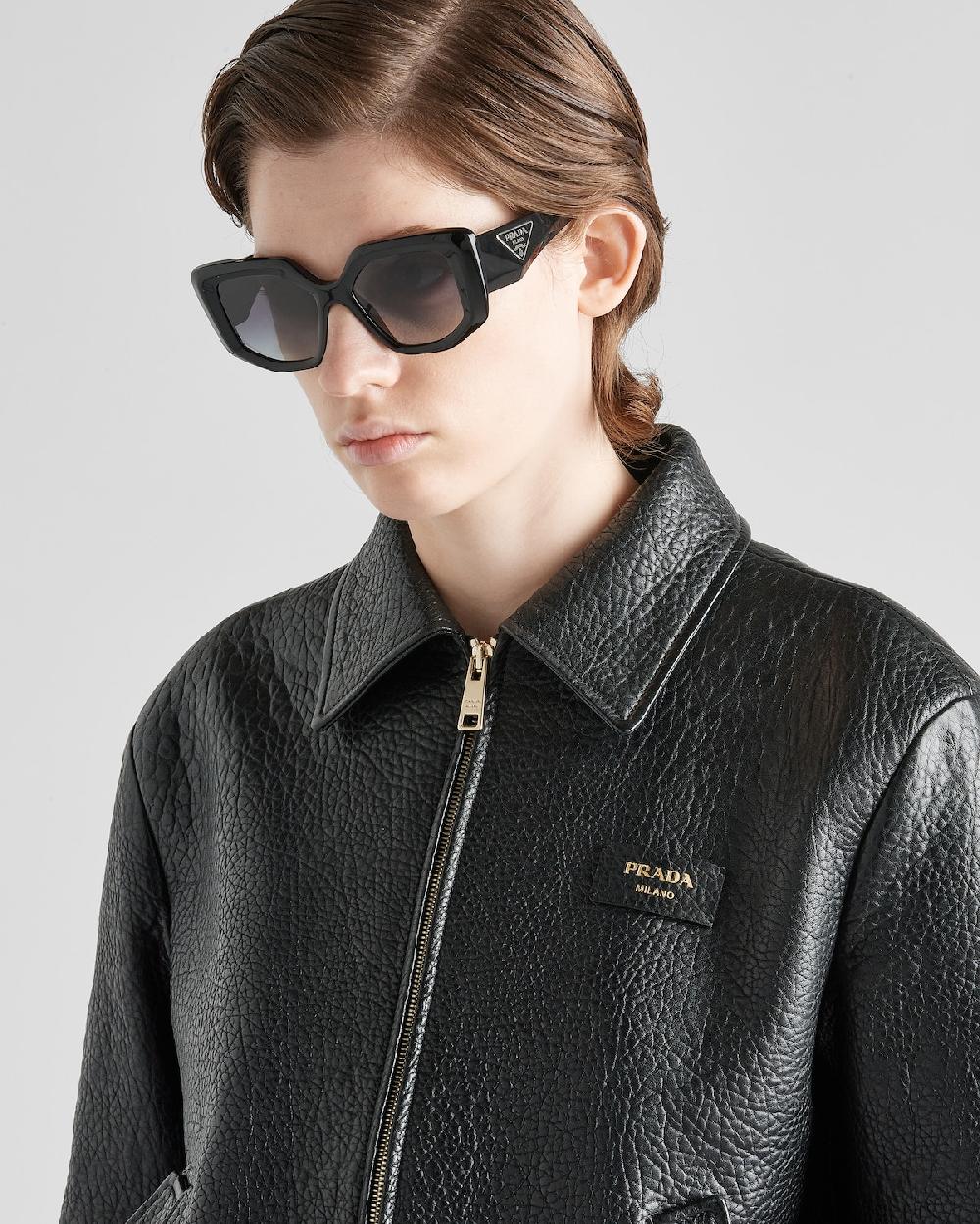 Prada Chaqueta En Piel De Napa