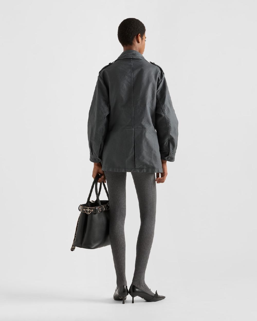 Prada Chaqueta Safari De Algodón Envejecido