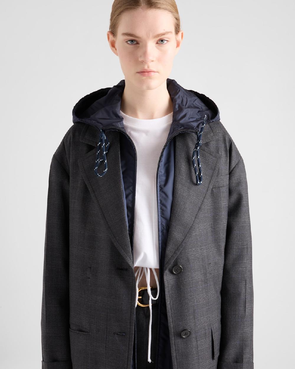 Prada Chubasquero De Re-Nylon Ligero Largo