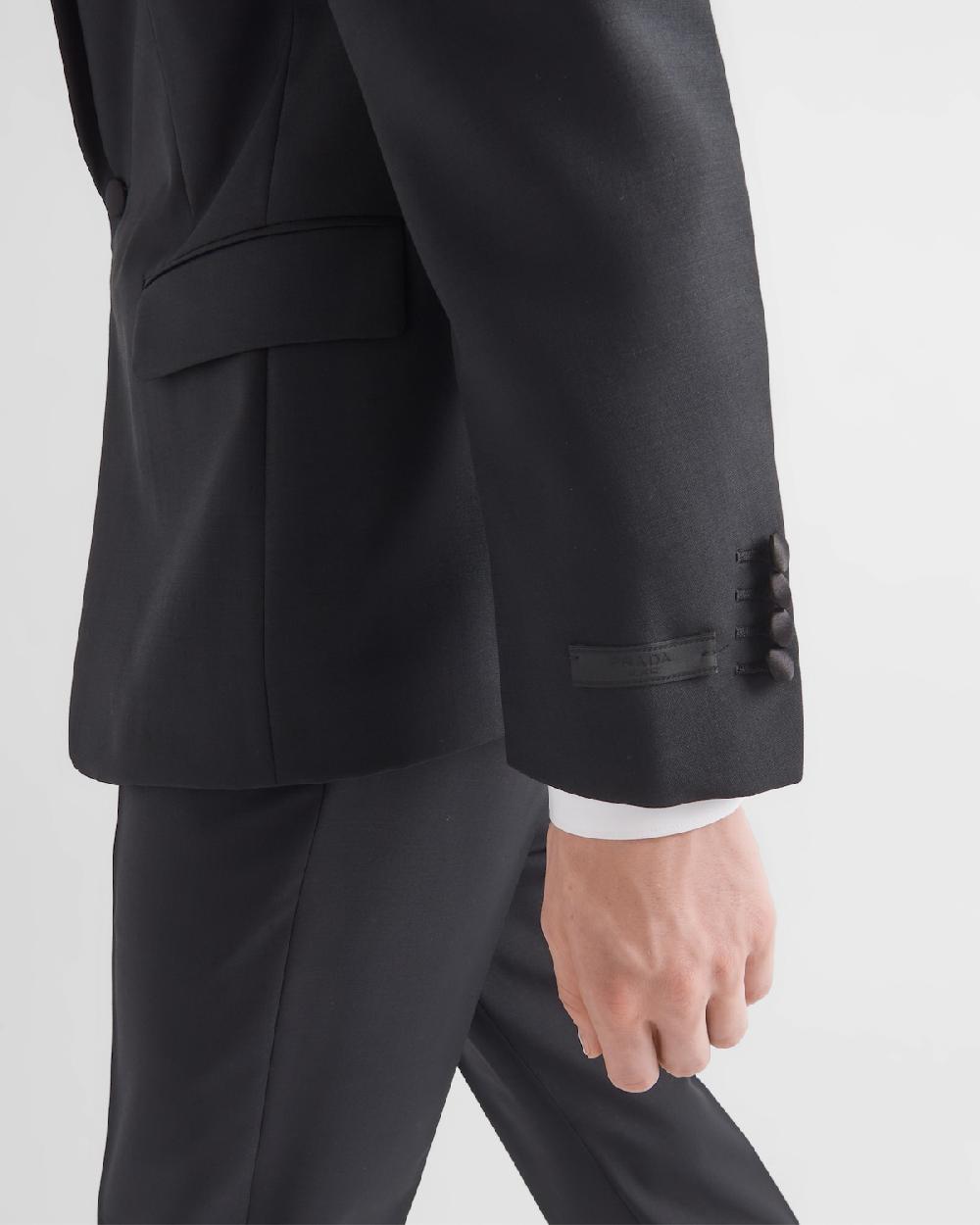 Prada Esmoquin De Cruzado Simple De Lana Y Mohair