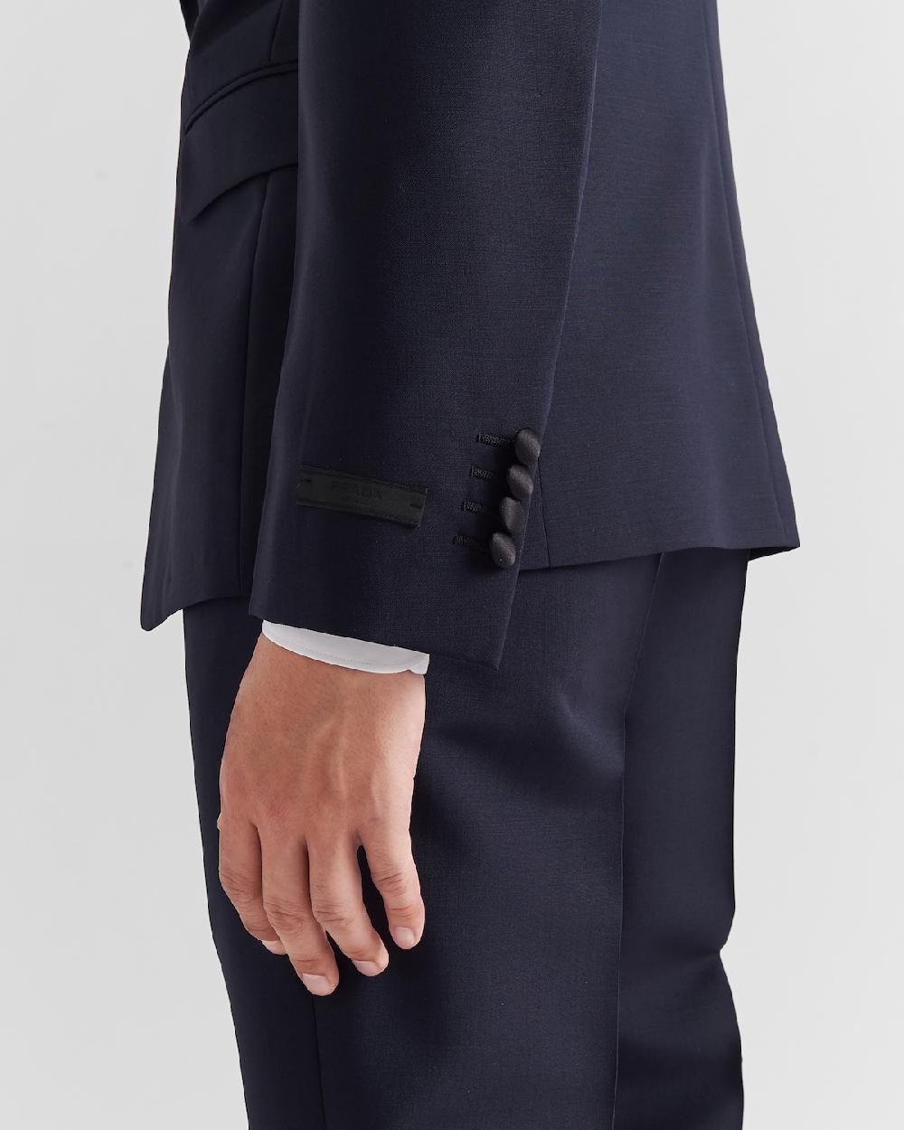 Prada Esmoquin De Cruzado Simple De Lana Y Mohair