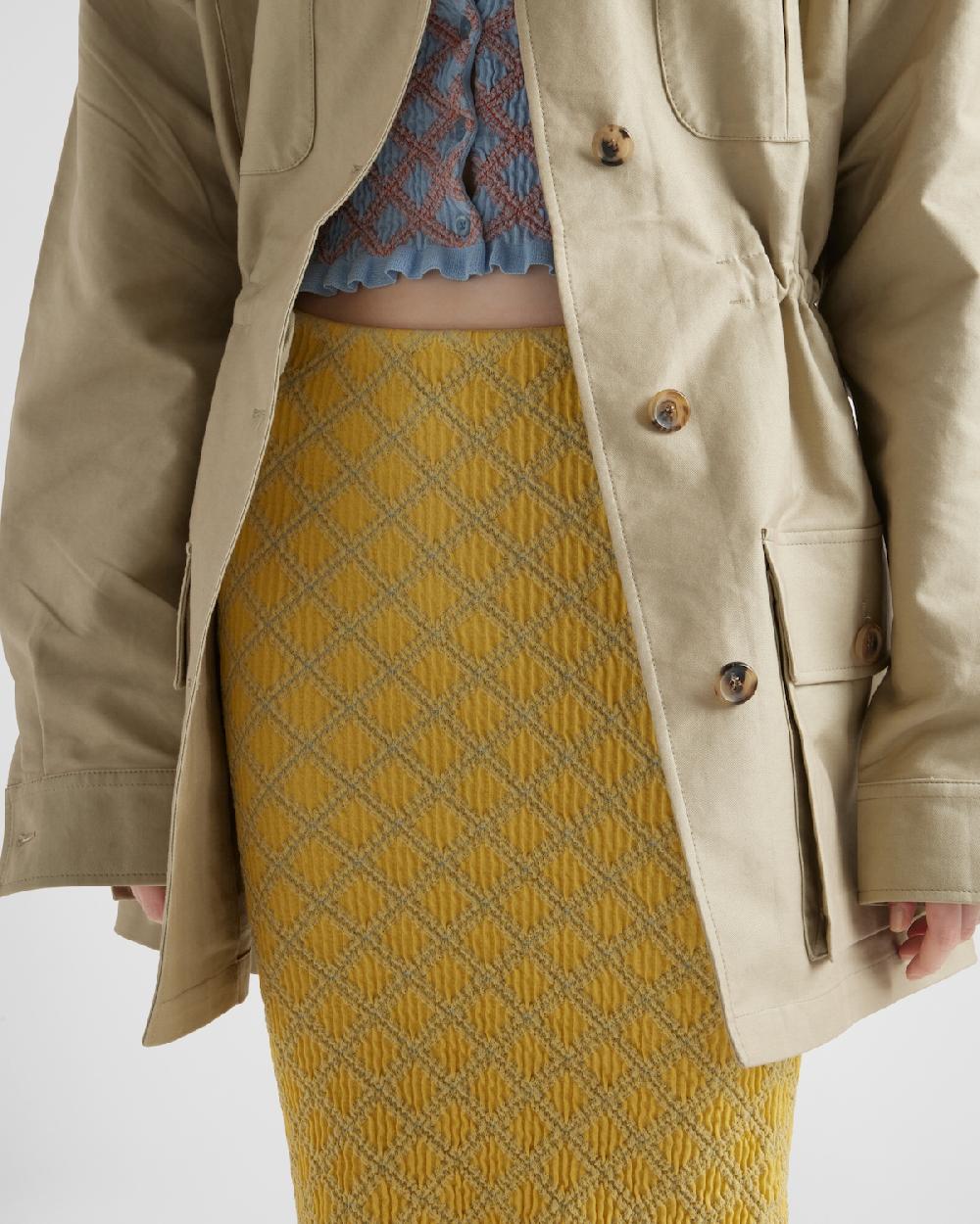 Prada Falda De Algodón