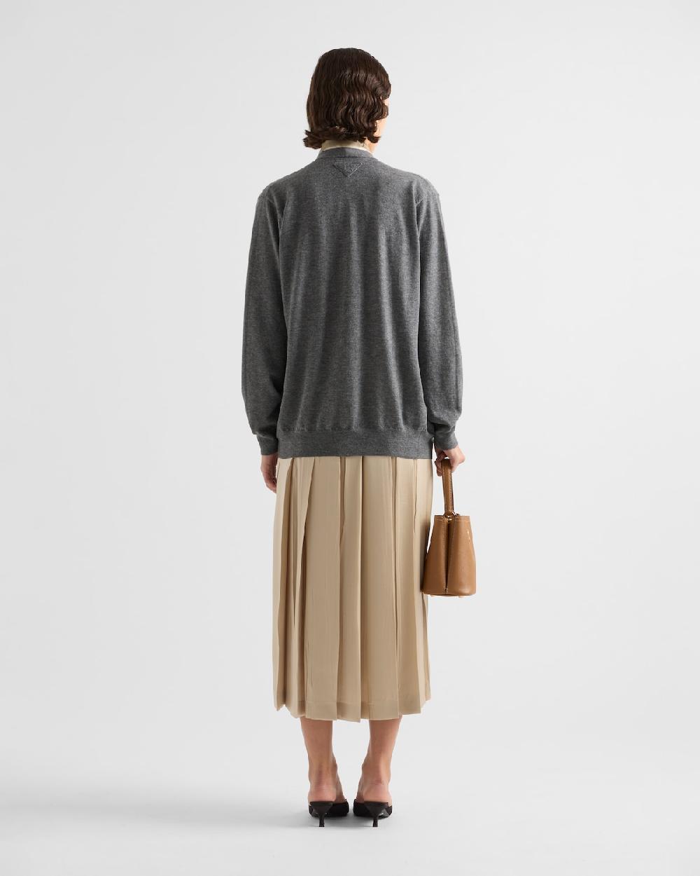 Prada Falda De Crepé De Satén