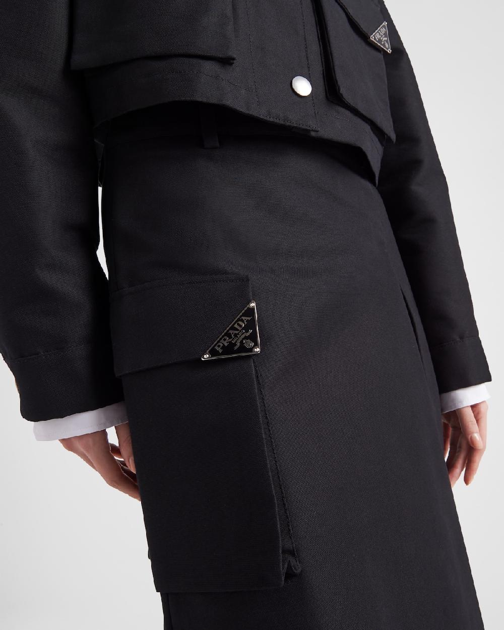 Prada Falda De Lona Técnica