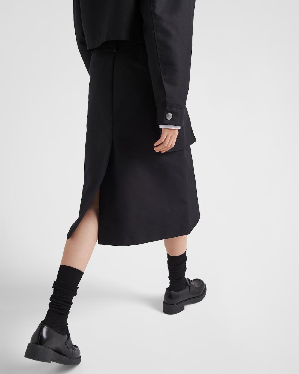 Prada Falda De Lona Técnica