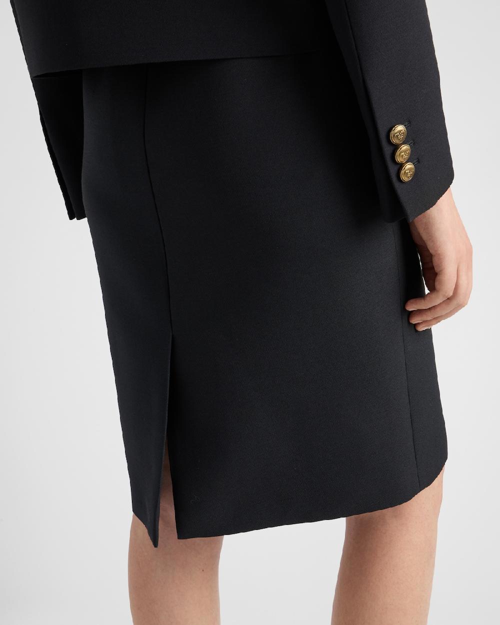 Prada Falda De Tricotina