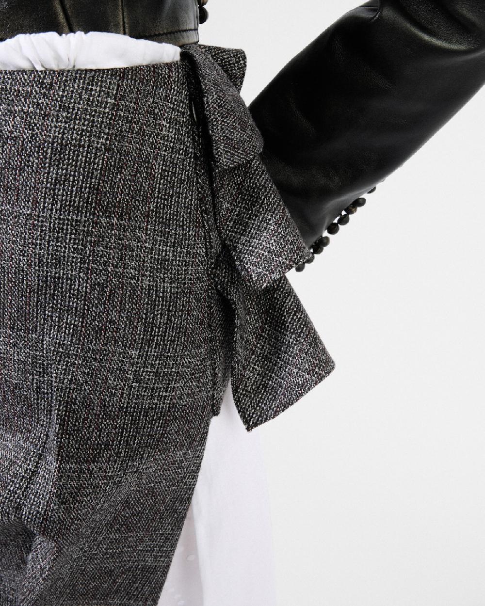 Prada Falda Deconstruida De Grisalla