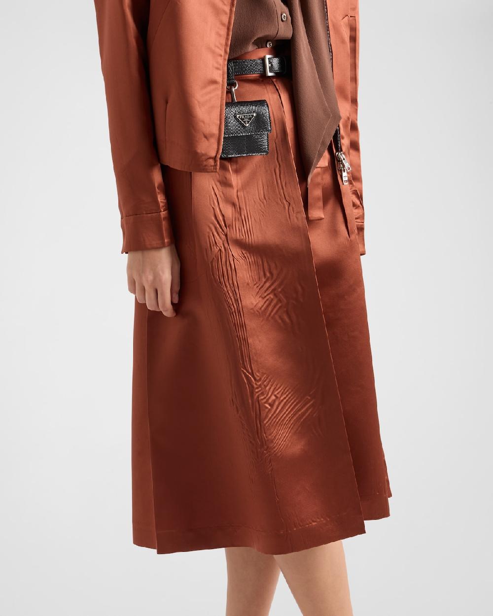 Prada Falda En Duchesse Envejecido