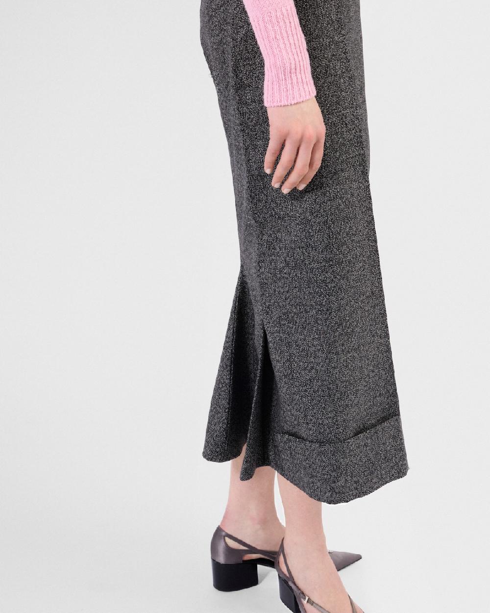 Prada Falda Maxi De Mouliné