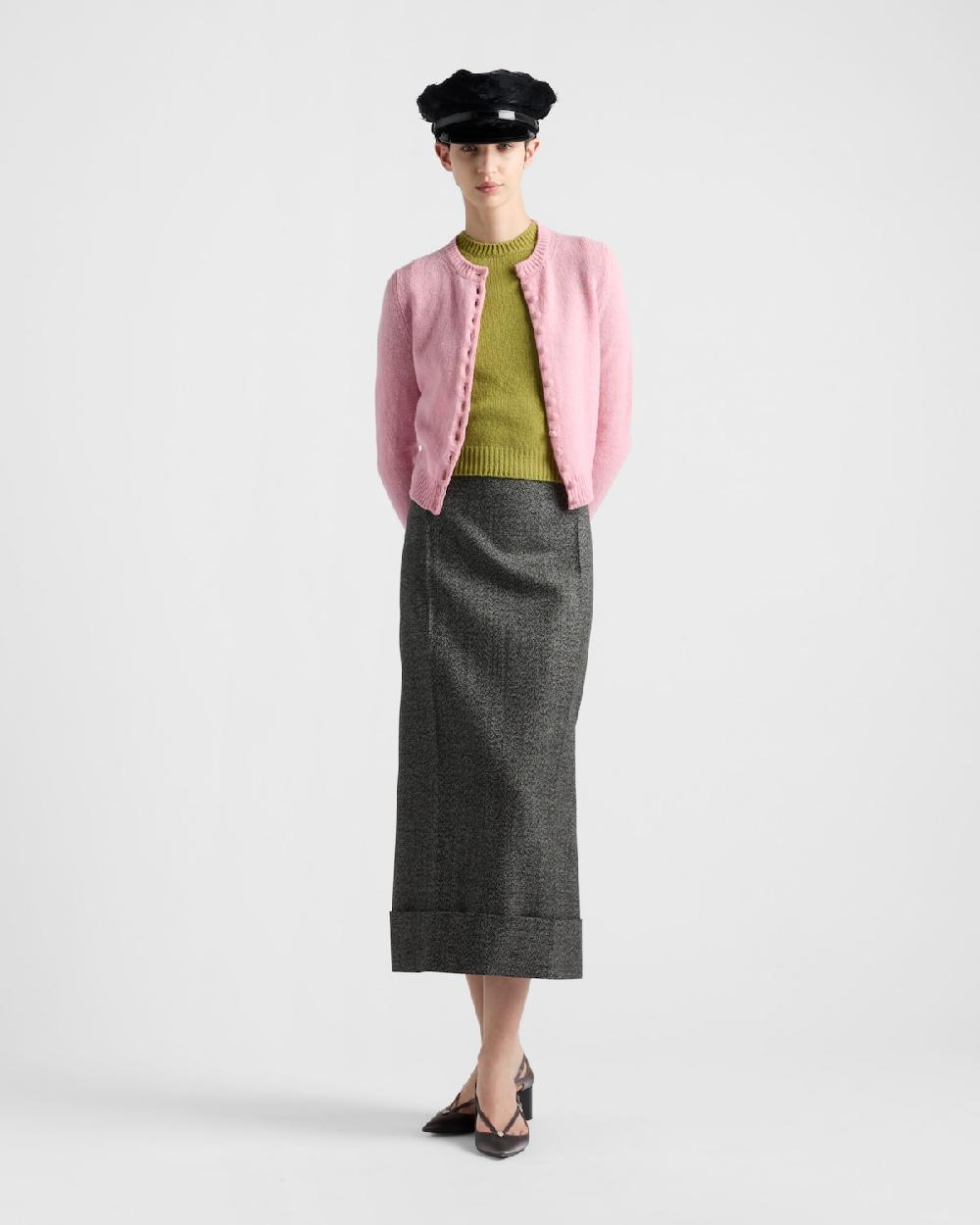 Prada Falda maxi de mouliné