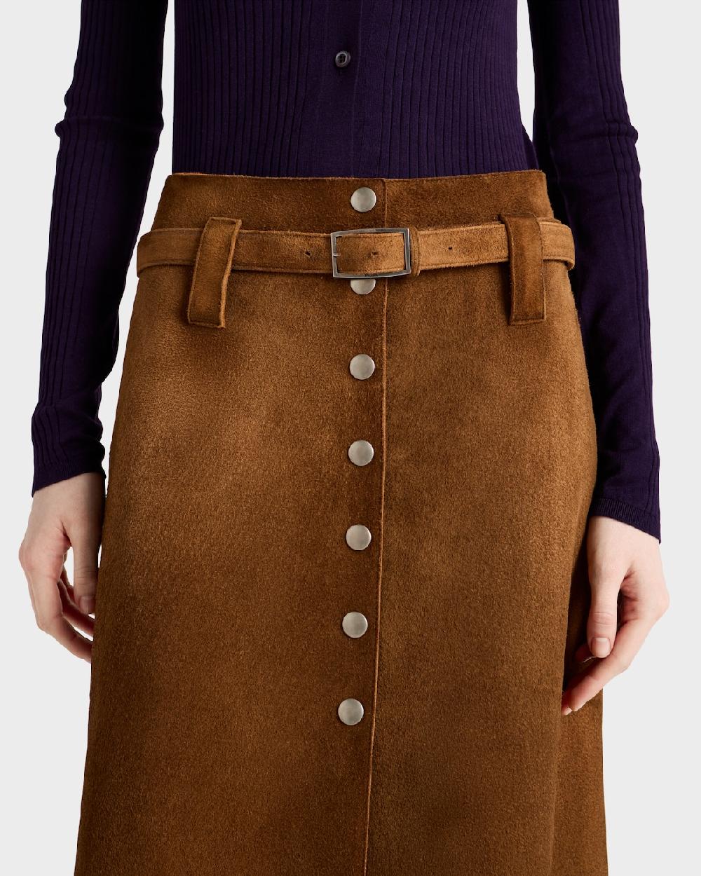 Prada Falda Midi De Ante