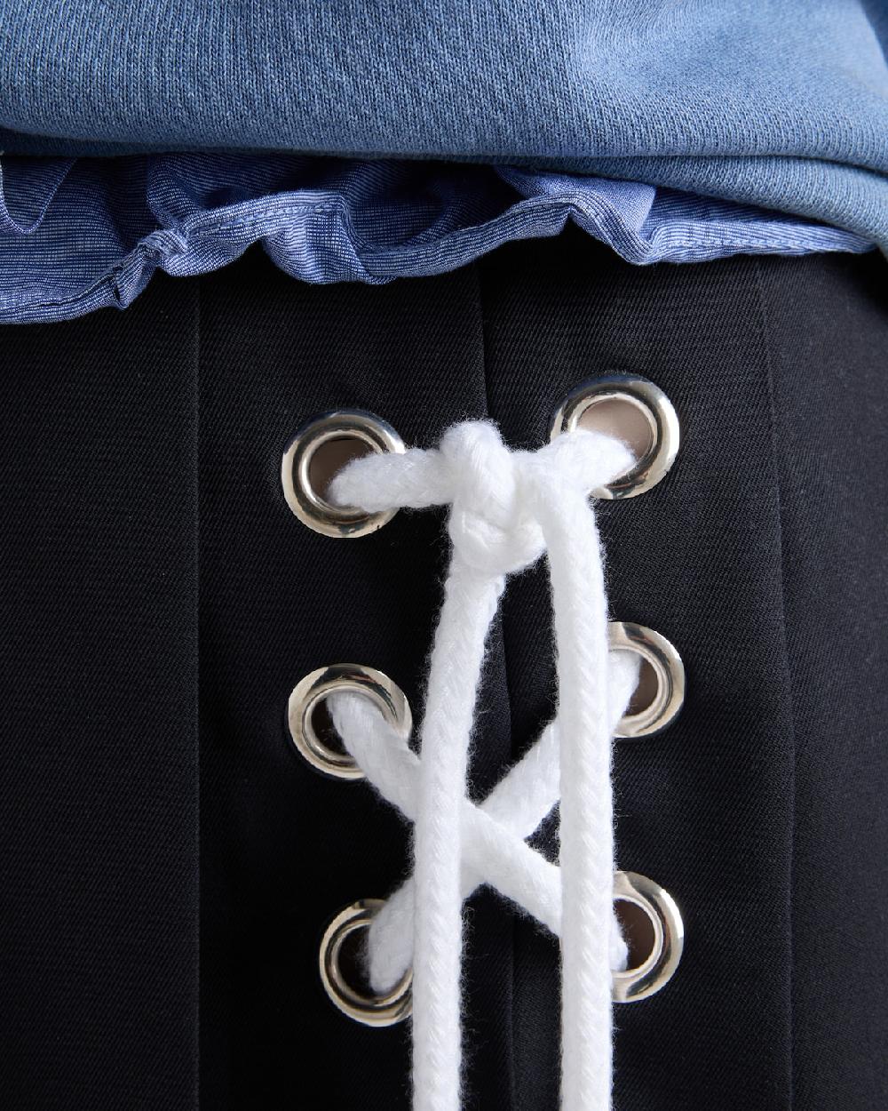 Prada Falda Midi De Gabardina Plisada