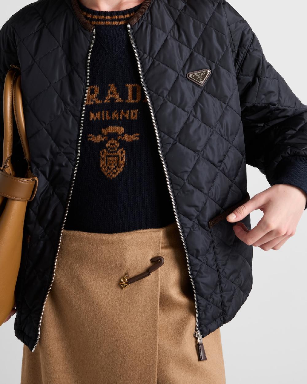 Prada Falda Midi De Pelo De Camello