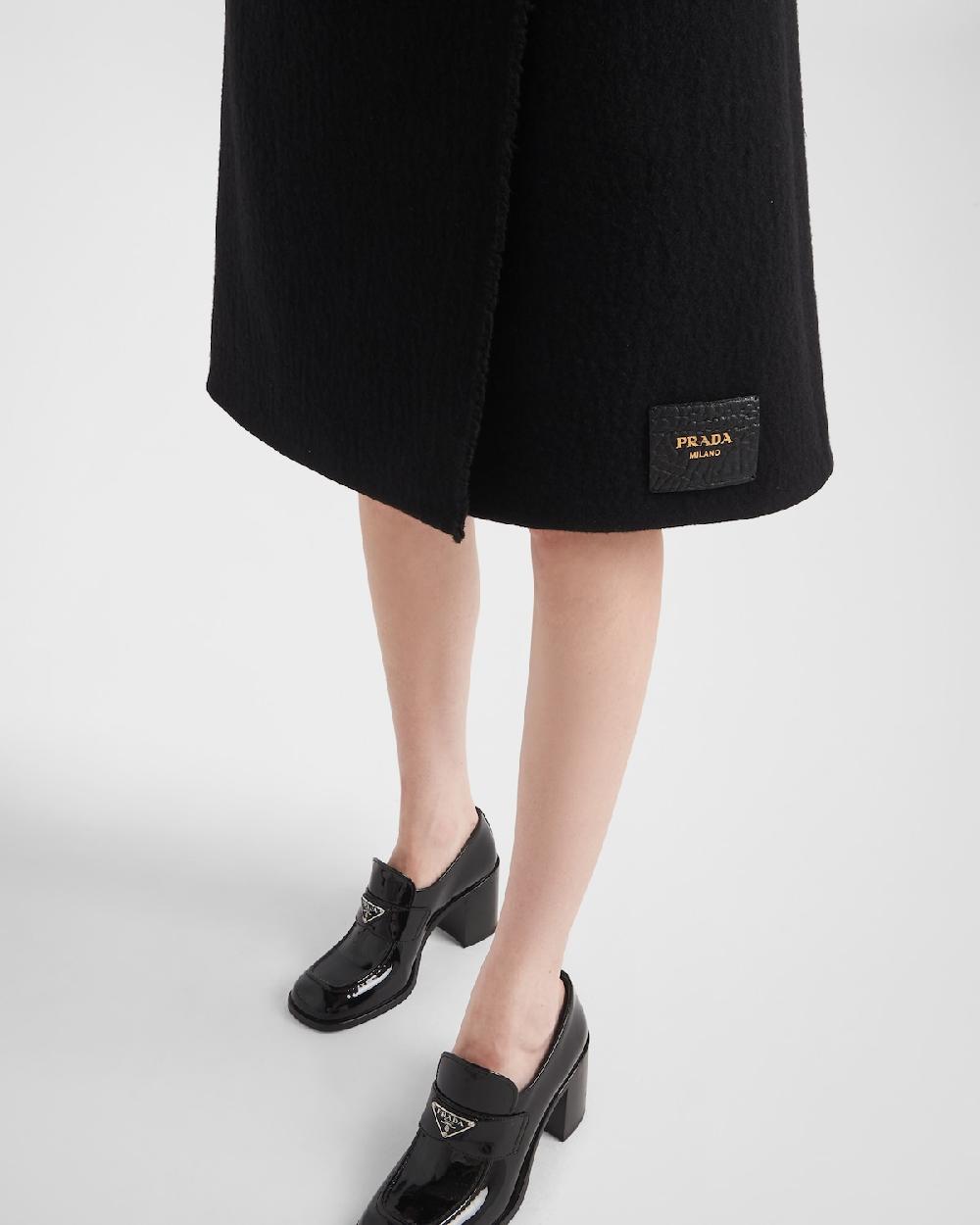 Prada Falda Midi De Sarga