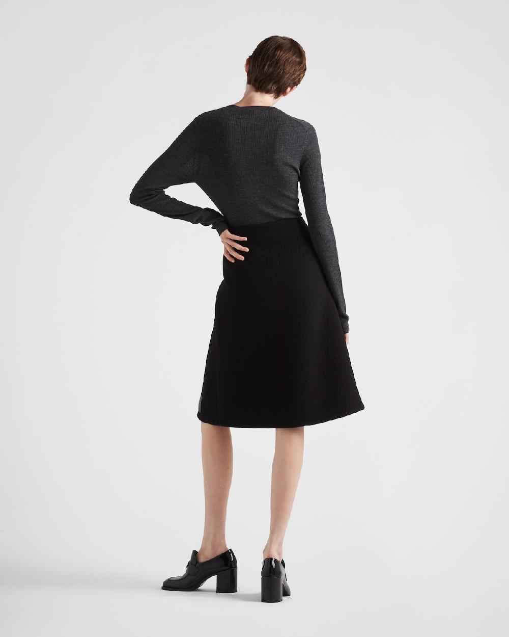 Prada Falda Midi De Sarga