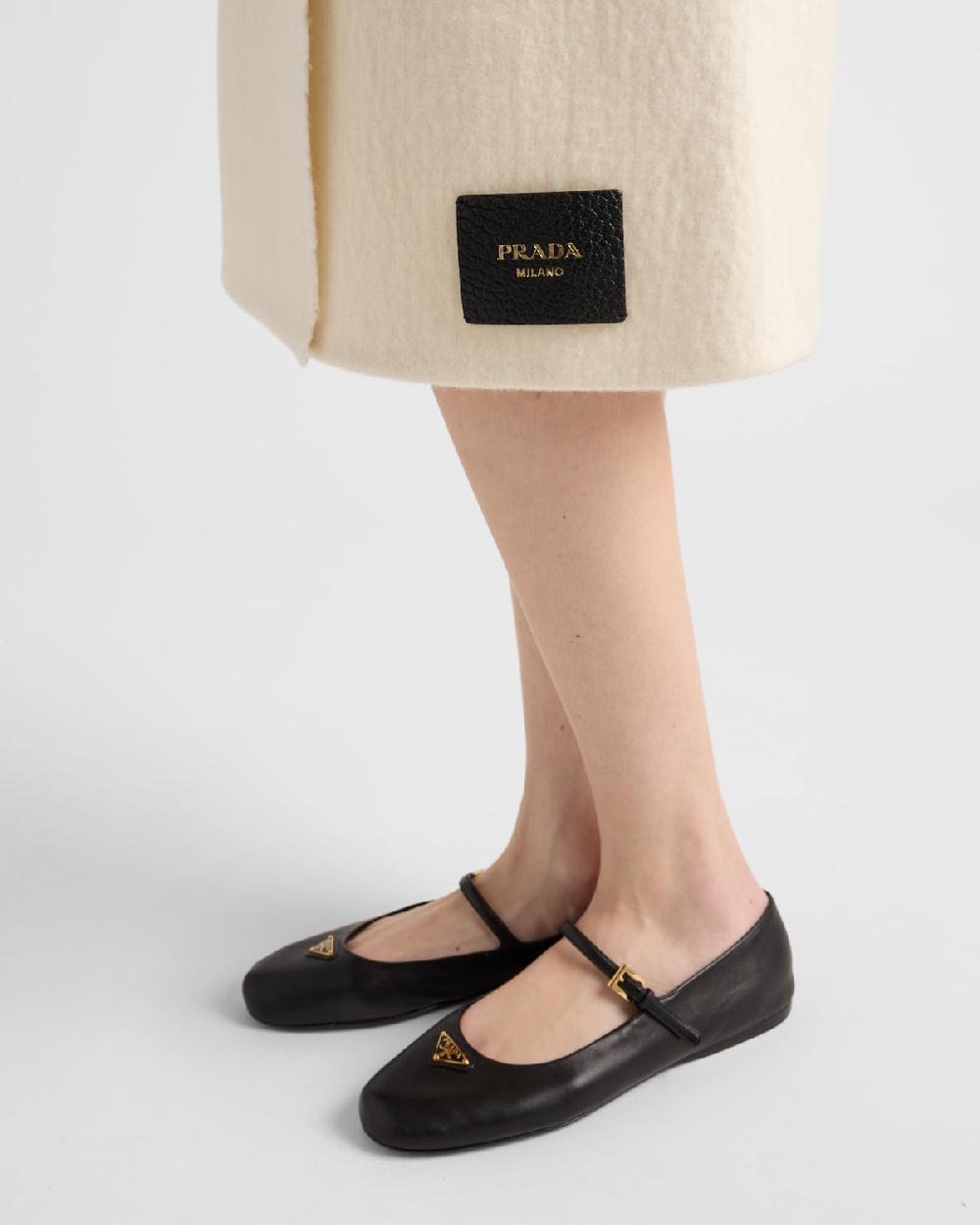 Prada Falda Midi De Sarga