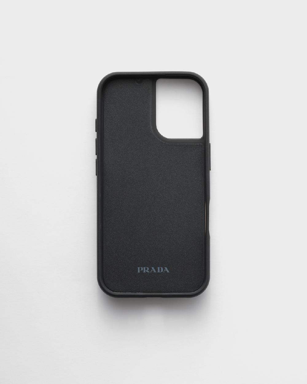Prada Funda De Piel Saffiano Para IPhone 16