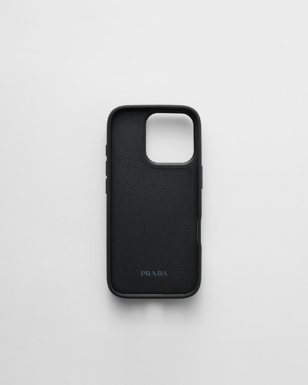 Prada Funda De Piel Saffiano Para IPhone 16 Pro