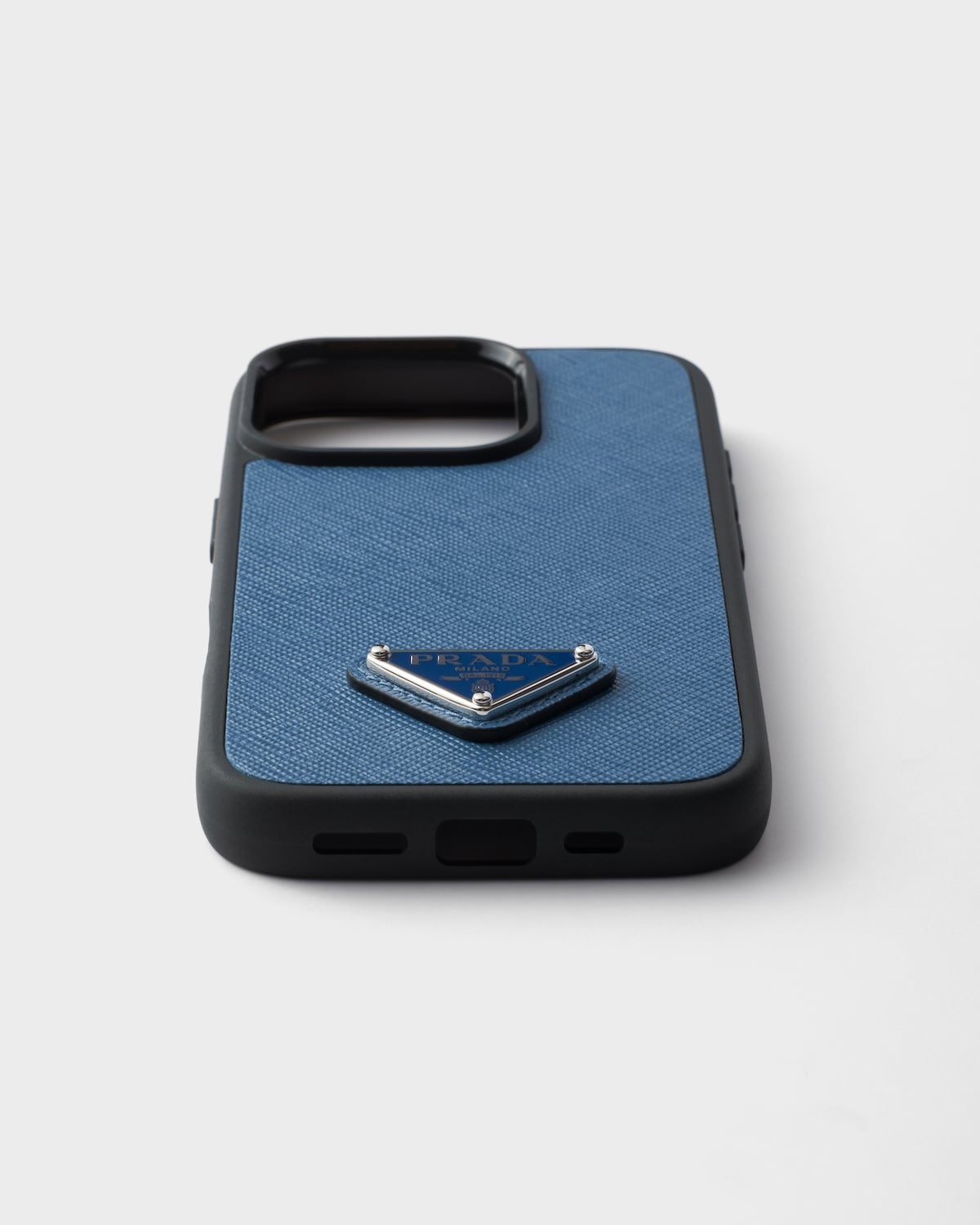 Prada Funda de piel Saffiano para iPhone 16 Pro