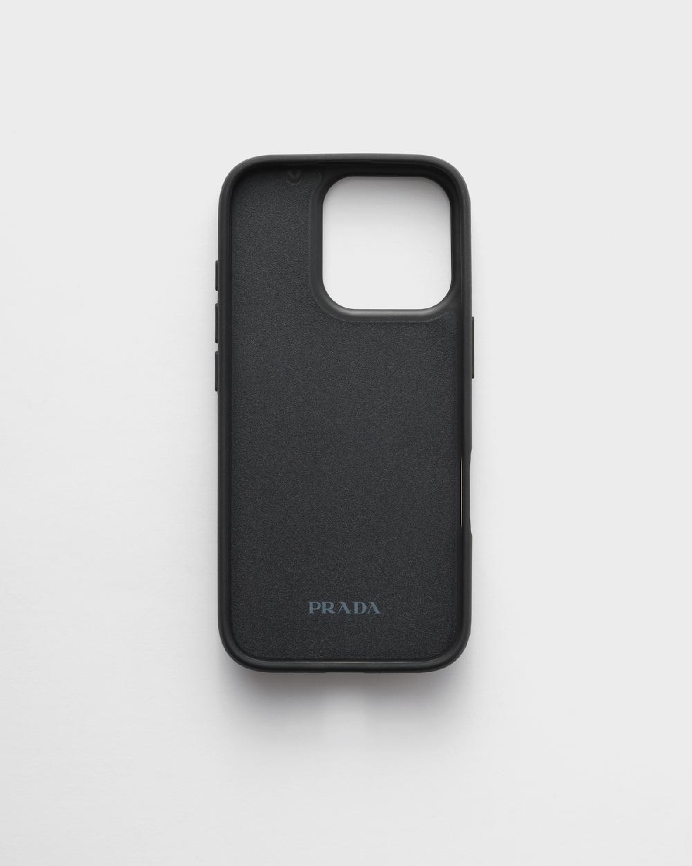 Prada Funda De Piel Saffiano Para IPhone 16 Pro