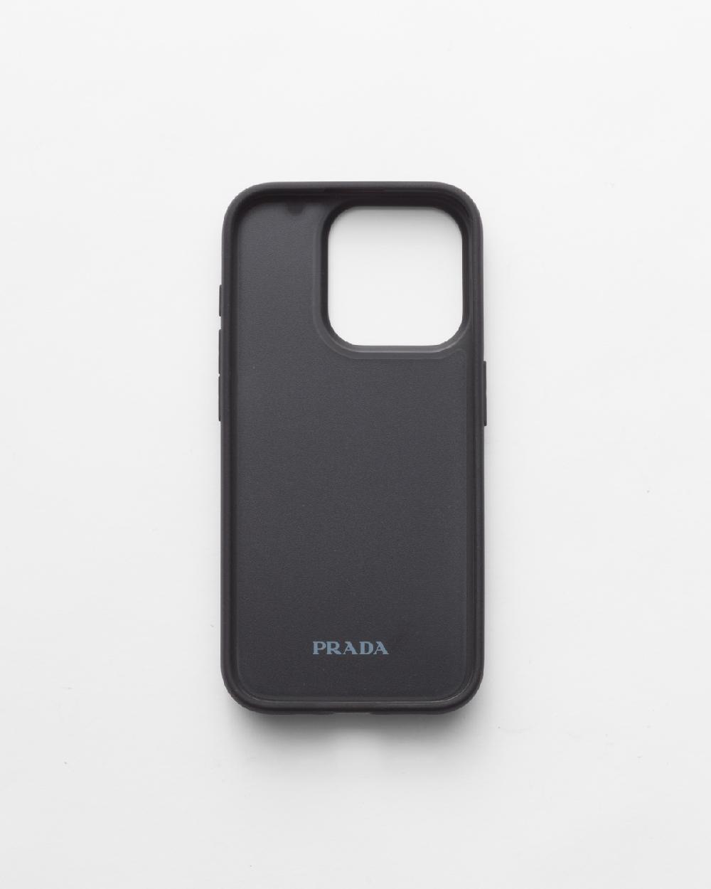 Prada Funda Para IPhone 15 Pro de Piel Saffiano