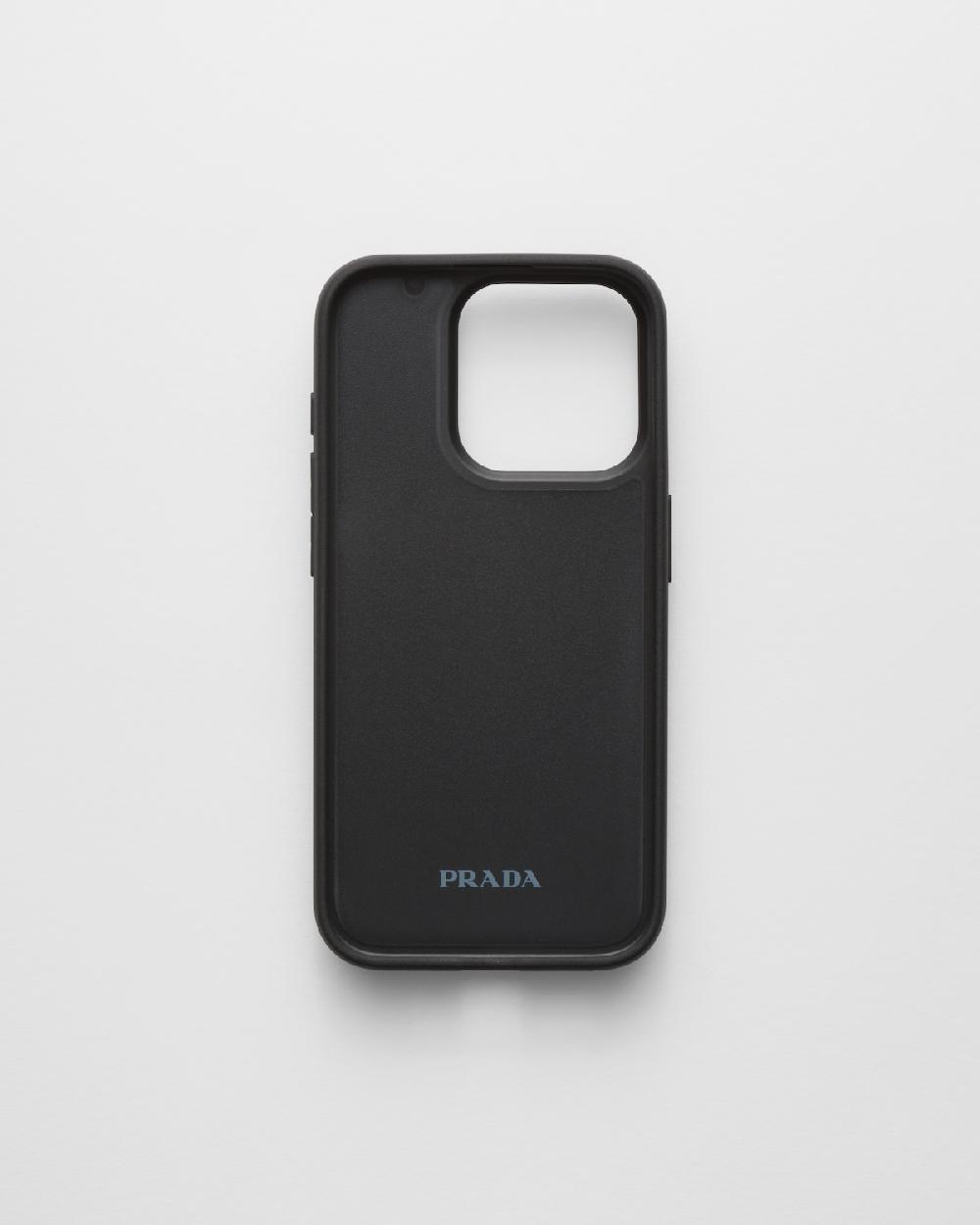 Prada Funda Para IPhone 15 Pro de Piel Saffiano