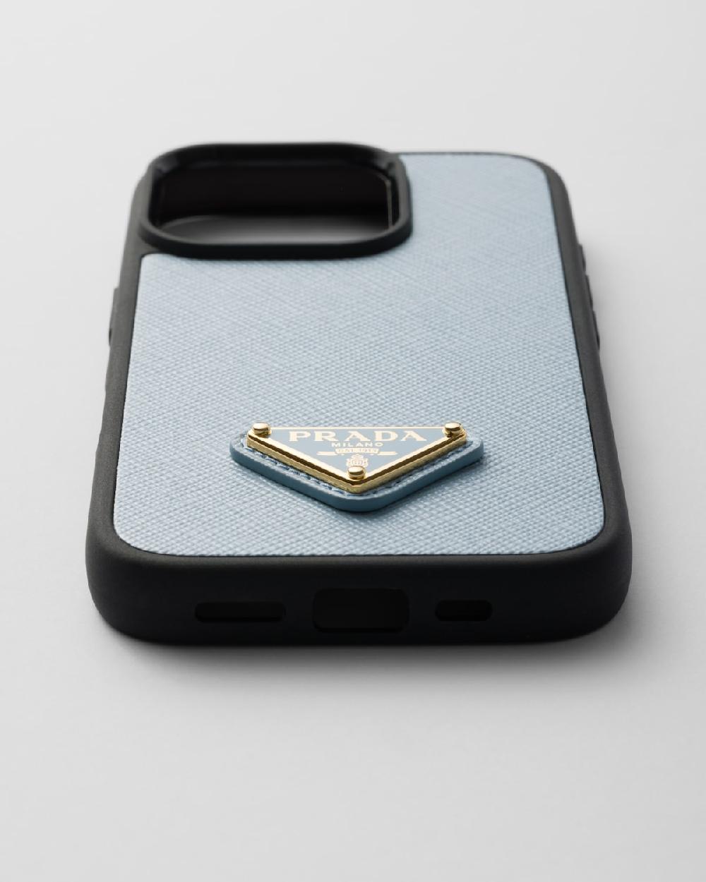 Prada Funda para iPhone 16 Pro de piel Saffiano