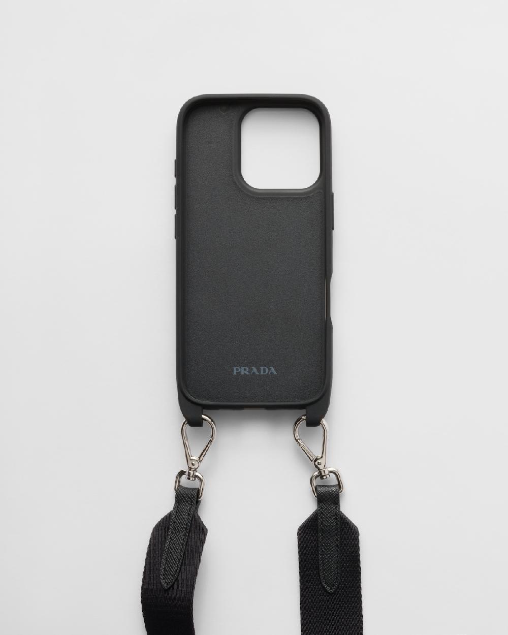 Prada Funda Para IPhone 16 Pro De Piel Saffiano