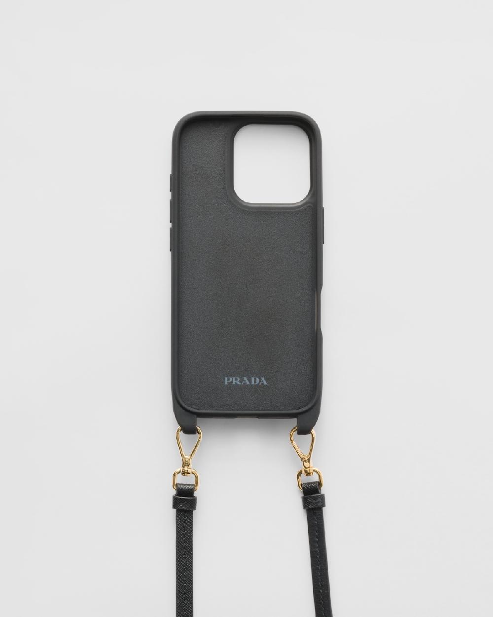 Prada Funda Para IPhone 16 Pro De Piel Saffiano