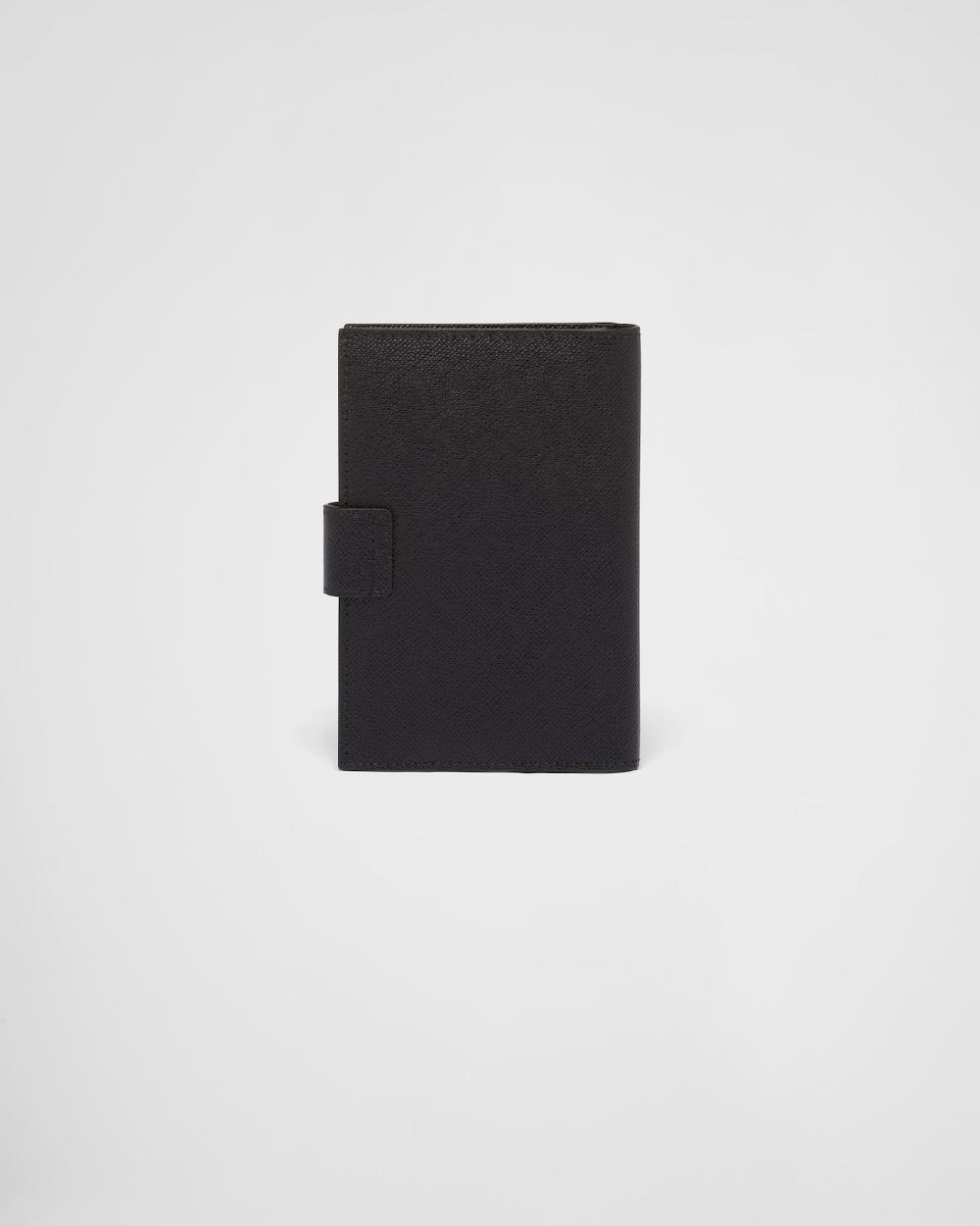 Prada Funda Para Pasaporte De Piel Y Piel Saffiano