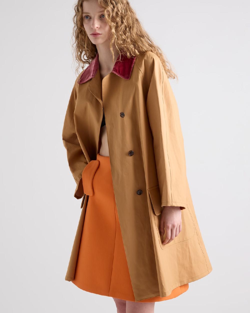 Prada Impermeable De Algodón