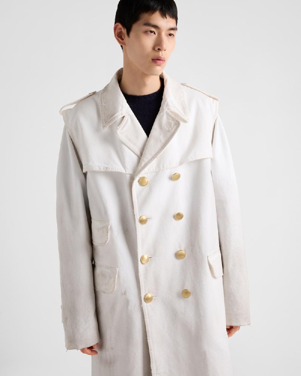 Prada Impermeable De Algodón