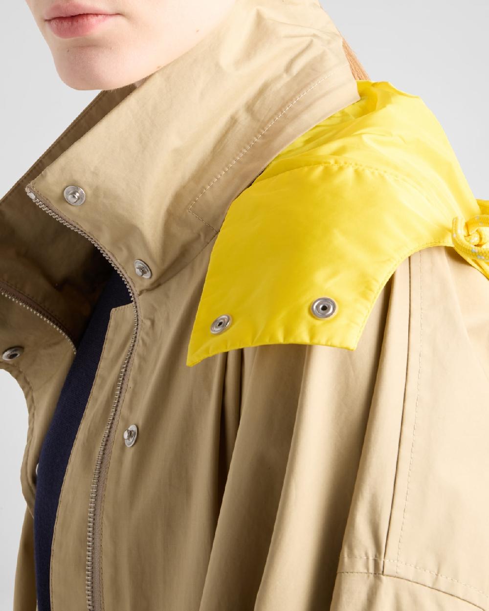 Prada Impermeable De Popelín Técnico