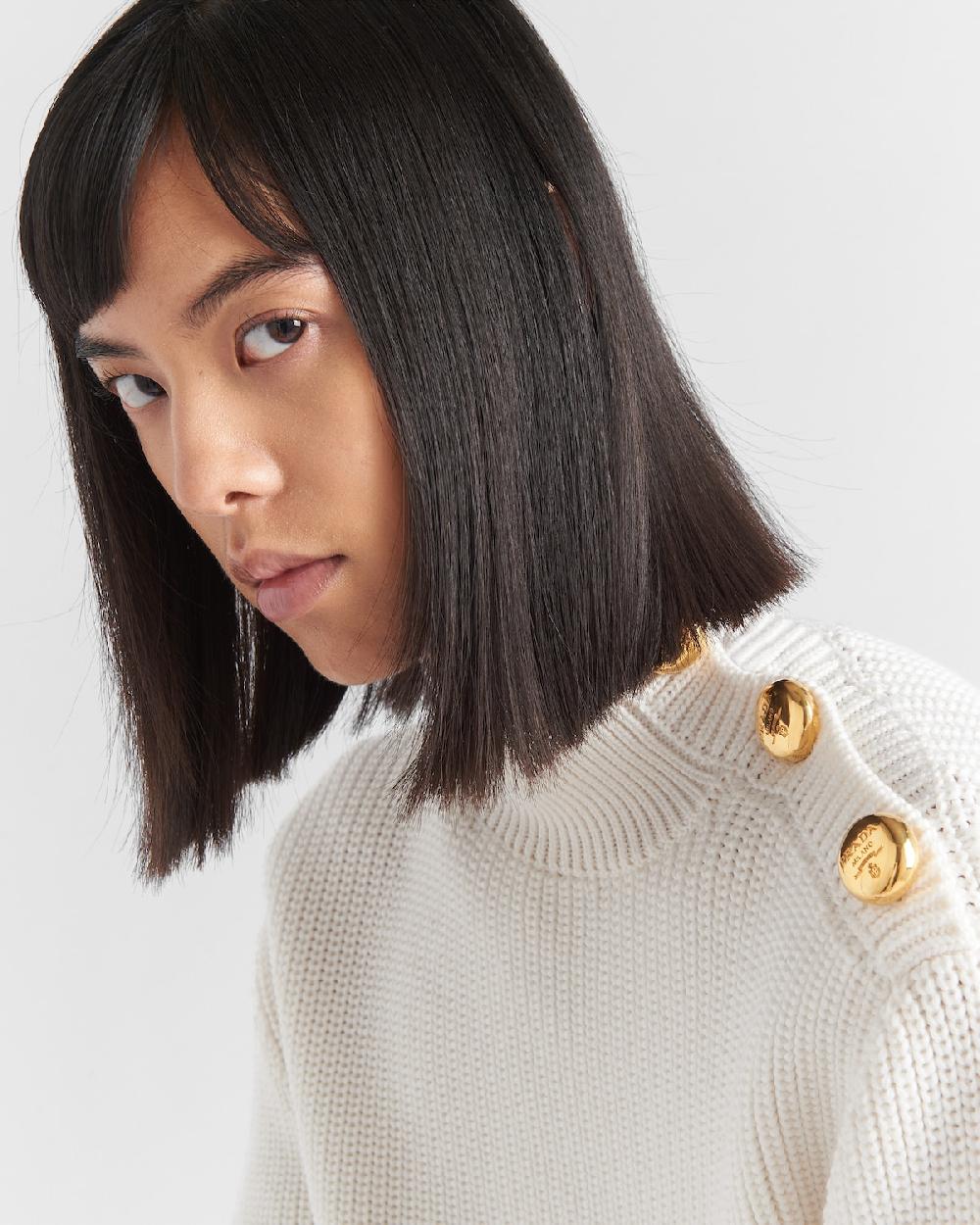 Prada Jersey Con Cuello Alto De Lana