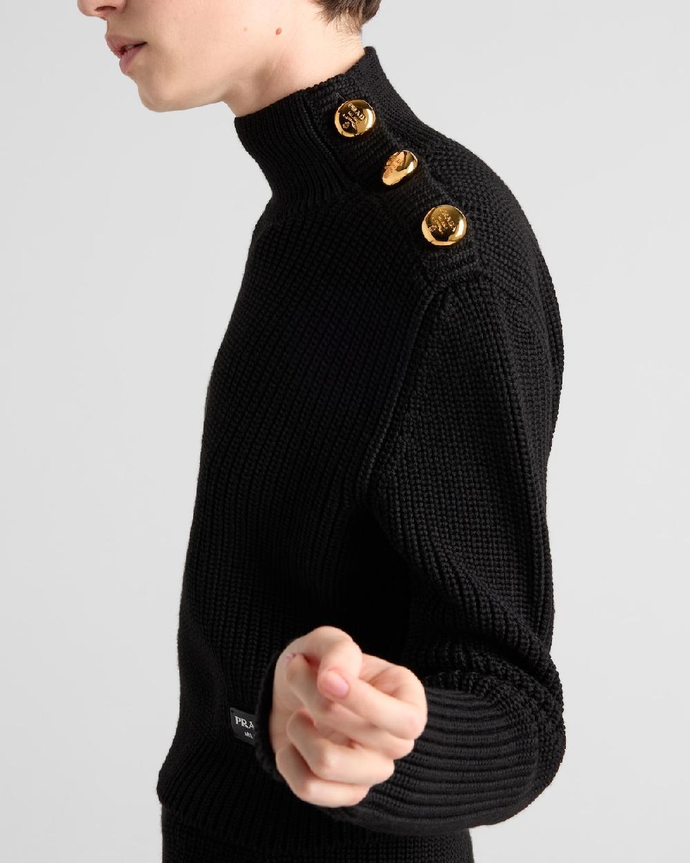 Prada Jersey Con Cuello Alto De Lana