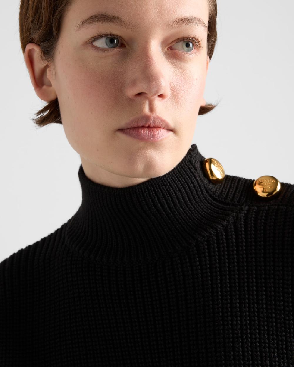 Prada Jersey Con Cuello Alto De Lana