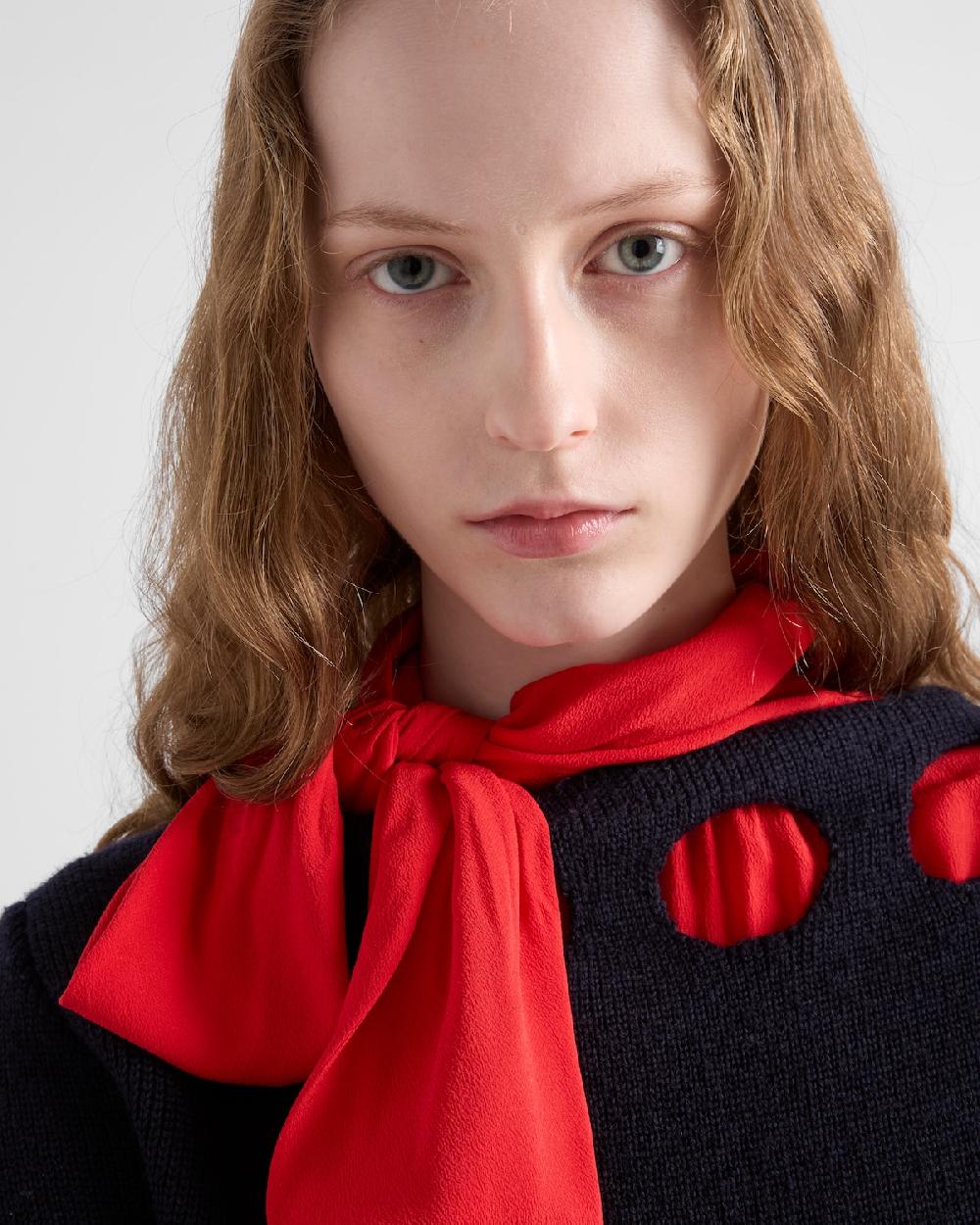 Prada Jersey Con Cuello Barco De Algodón