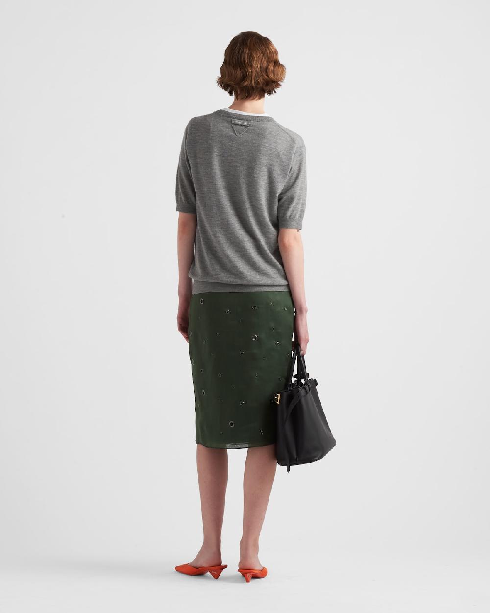 Prada Jersey Con Cuello Redondo De Cachemir