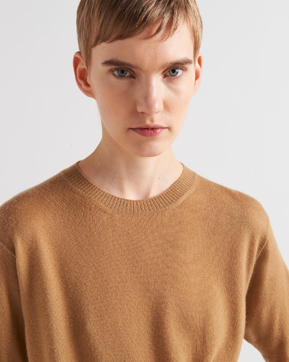 Prada Jersey Con Cuello Redondo De Cachemir