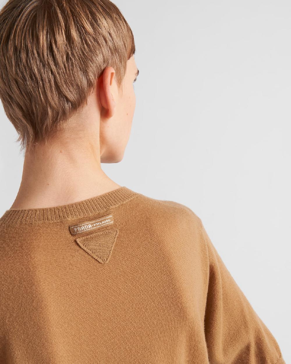 Prada Jersey Con Cuello Redondo De Cachemir