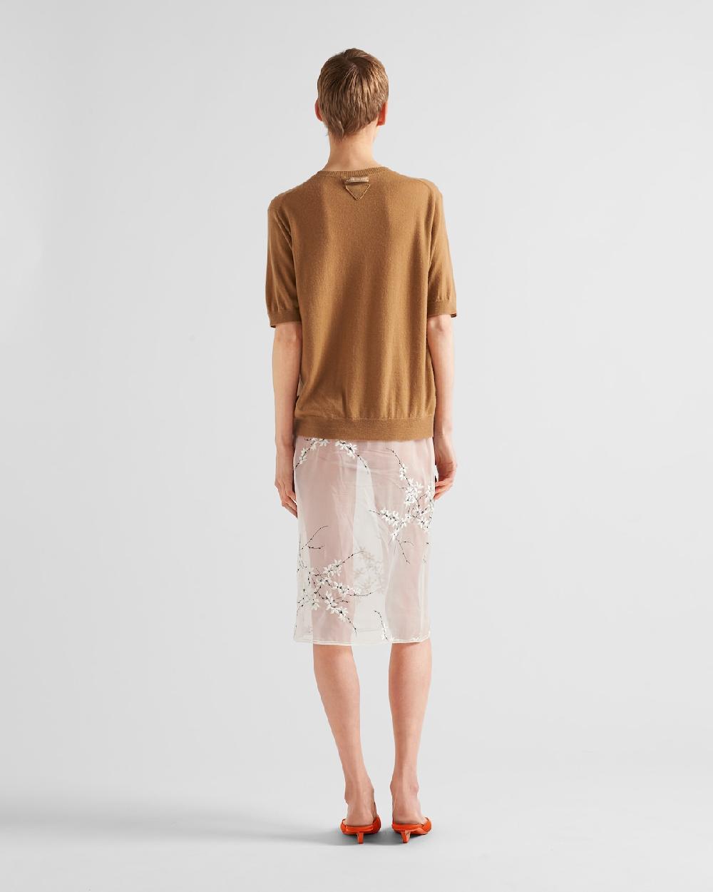 Prada Jersey Con Cuello Redondo De Cachemir