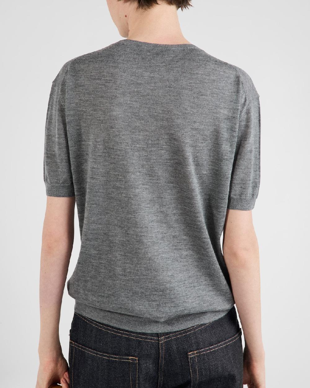 Prada Jersey Con Cuello Redondo De Cachemir