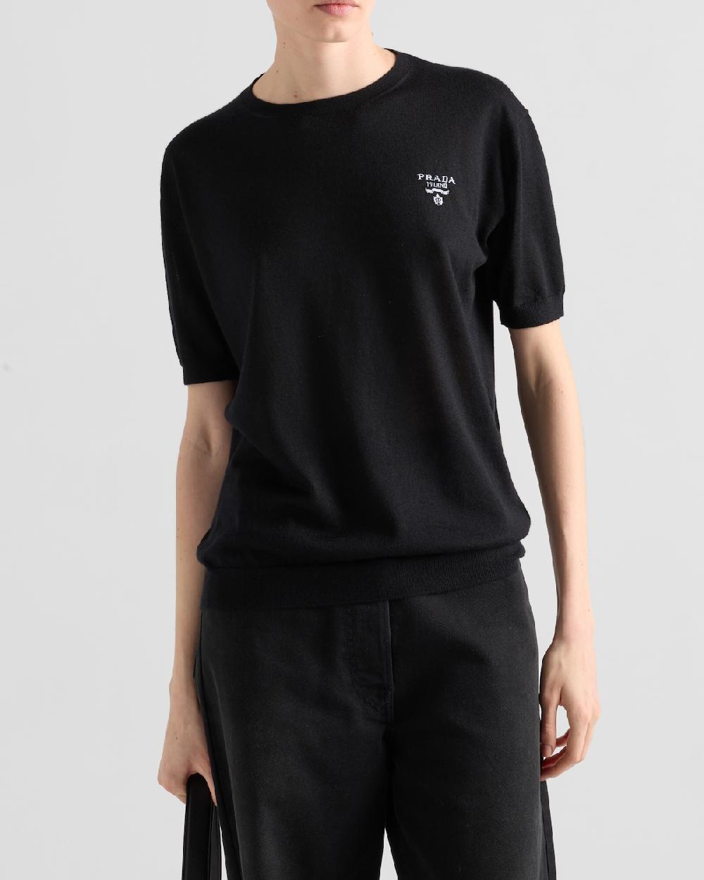 Prada Jersey Con Cuello Redondo De Cachemir