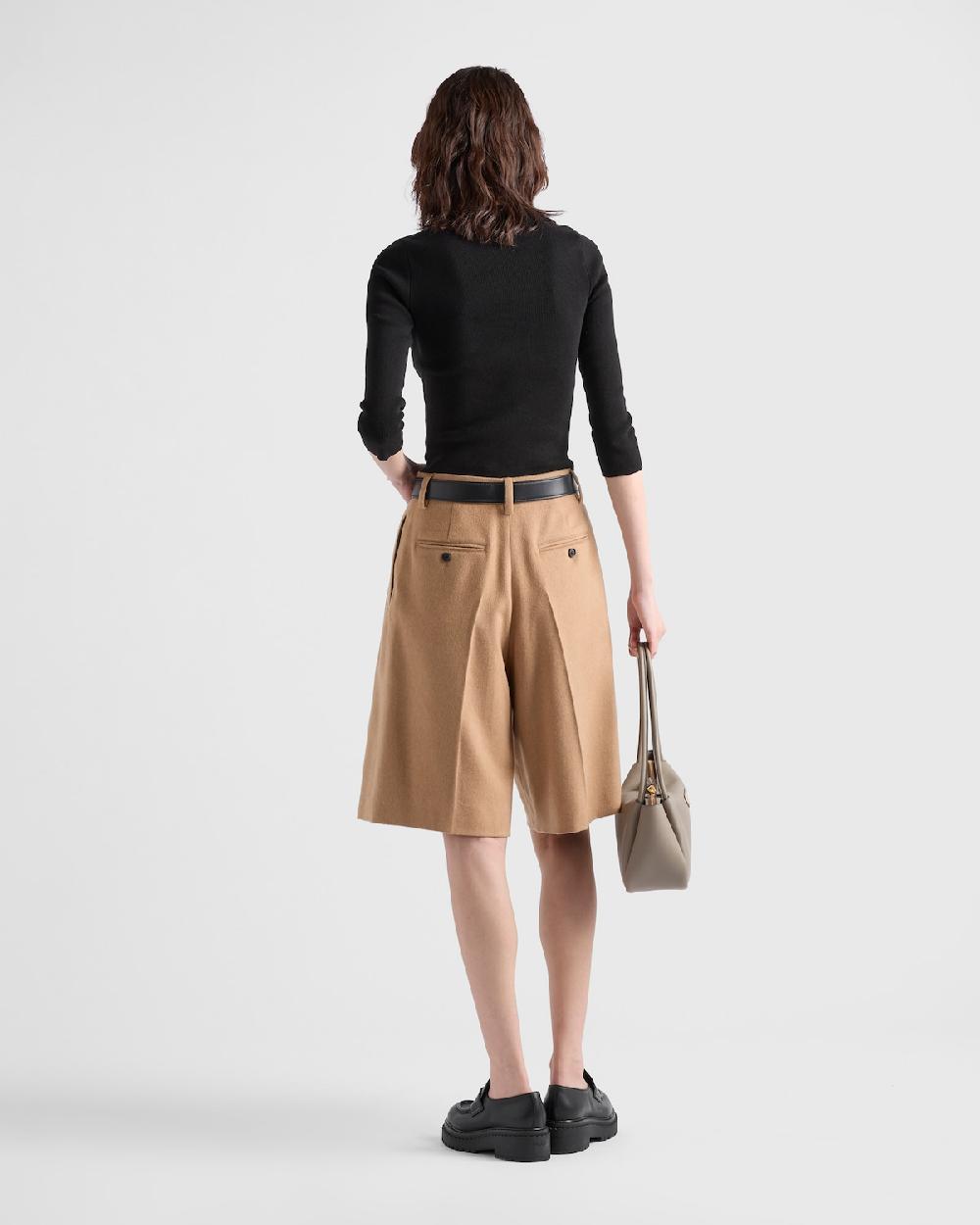 Prada Jersey De Algodón Con Cuello Redondo