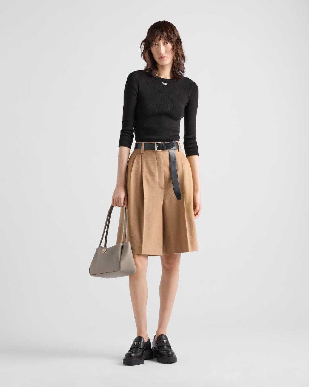 Prada Jersey de algodón con cuello redondo